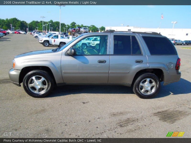 Graystone Metallic / Light Gray 2008 Chevrolet TrailBlazer LS 4x4