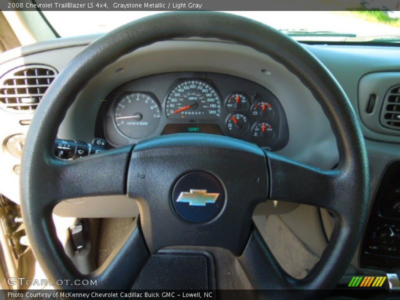 Graystone Metallic / Light Gray 2008 Chevrolet TrailBlazer LS 4x4