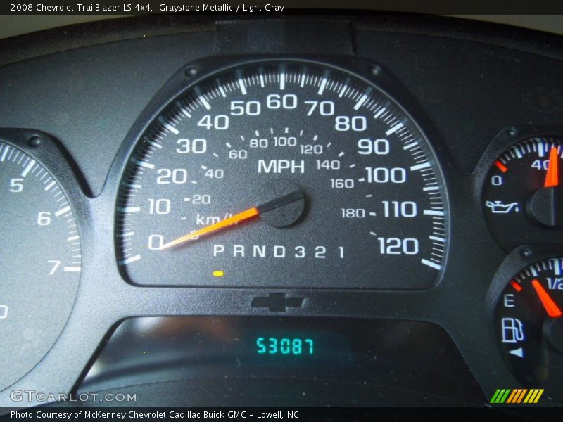 Graystone Metallic / Light Gray 2008 Chevrolet TrailBlazer LS 4x4