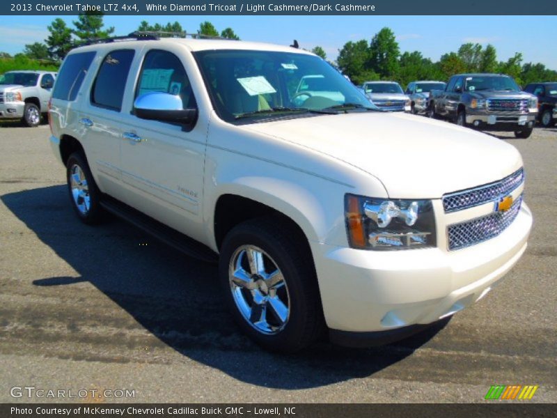 White Diamond Tricoat / Light Cashmere/Dark Cashmere 2013 Chevrolet Tahoe LTZ 4x4