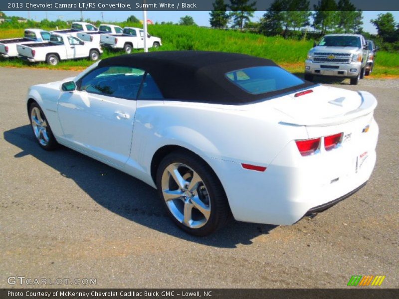 Summit White / Black 2013 Chevrolet Camaro LT/RS Convertible