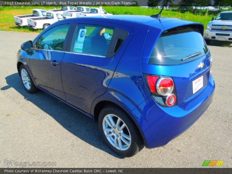 Blue Topaz Metallic / Jet Black/Dark Titanium 2012 Chevrolet Sonic LT Hatch