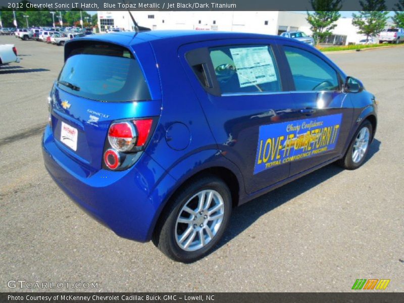 Blue Topaz Metallic / Jet Black/Dark Titanium 2012 Chevrolet Sonic LT Hatch