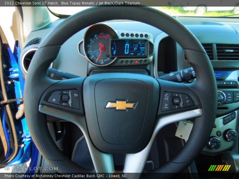 Blue Topaz Metallic / Jet Black/Dark Titanium 2012 Chevrolet Sonic LT Hatch