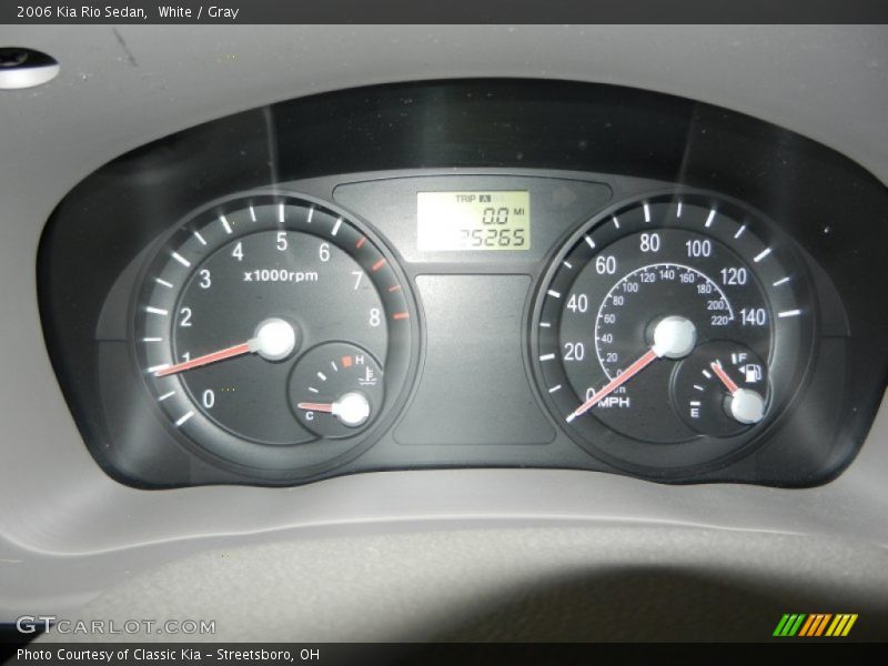 White / Gray 2006 Kia Rio Sedan