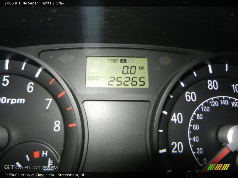 White / Gray 2006 Kia Rio Sedan