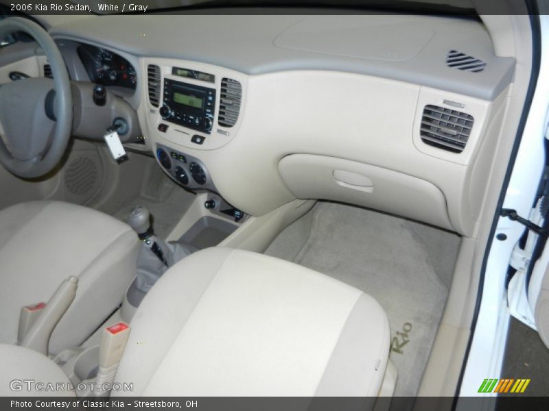 White / Gray 2006 Kia Rio Sedan