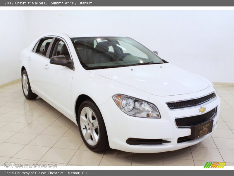 Summit White / Titanium 2012 Chevrolet Malibu LS
