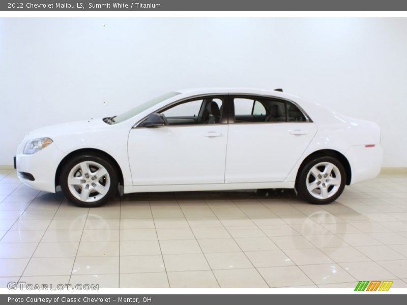 Summit White / Titanium 2012 Chevrolet Malibu LS