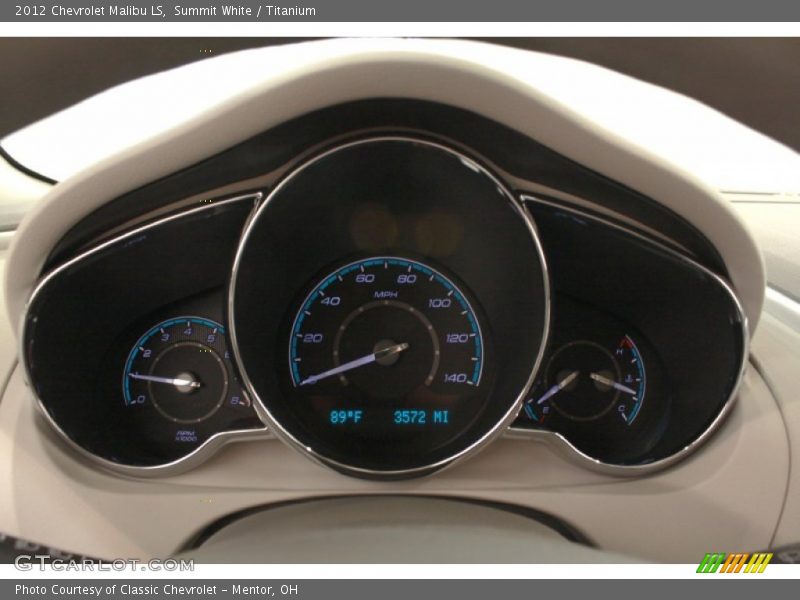 Summit White / Titanium 2012 Chevrolet Malibu LS
