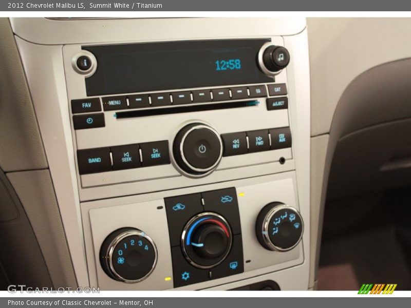 Summit White / Titanium 2012 Chevrolet Malibu LS