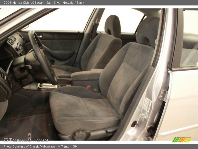Satin Silver Metallic / Black 2005 Honda Civic LX Sedan