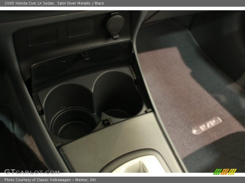 Satin Silver Metallic / Black 2005 Honda Civic LX Sedan