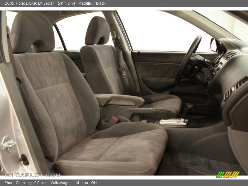 Satin Silver Metallic / Black 2005 Honda Civic LX Sedan