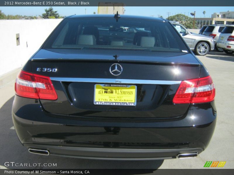 Black / Black 2012 Mercedes-Benz E 350 Sedan