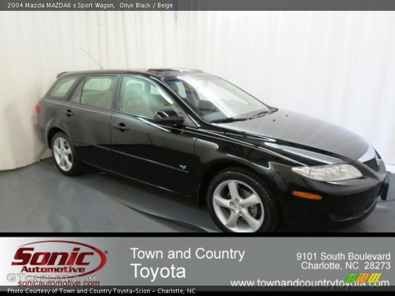 Onyx Black / Beige 2004 Mazda MAZDA6 s Sport Wagon