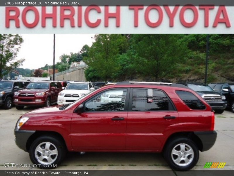 Volcanic Red / Black 2006 Kia Sportage LX