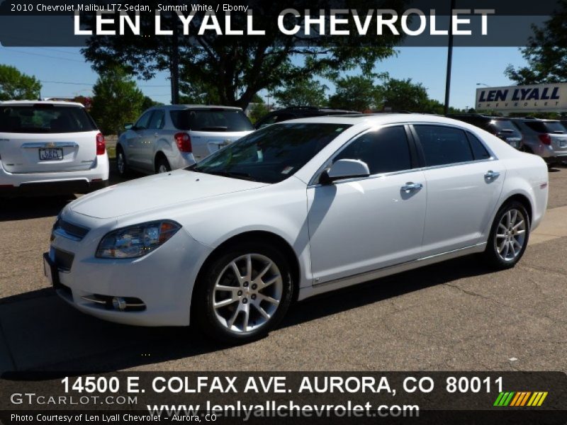 Summit White / Ebony 2010 Chevrolet Malibu LTZ Sedan