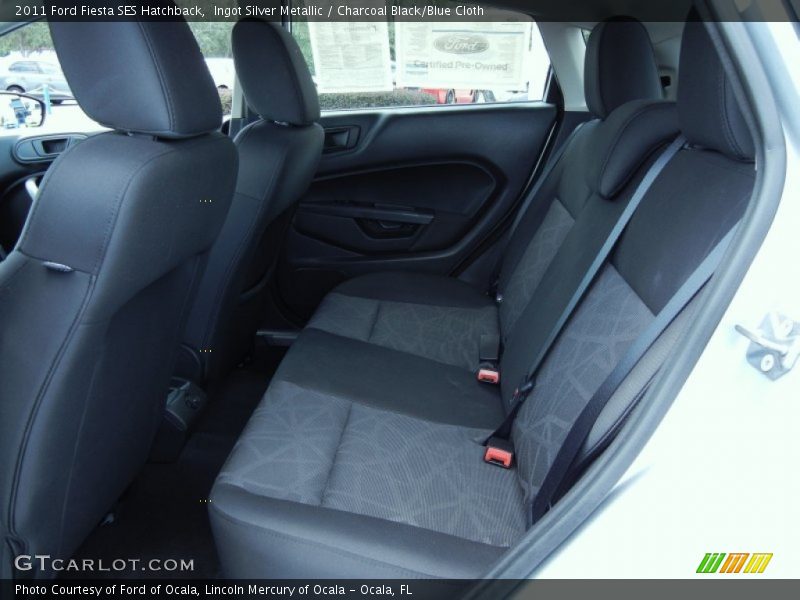 Ingot Silver Metallic / Charcoal Black/Blue Cloth 2011 Ford Fiesta SES Hatchback
