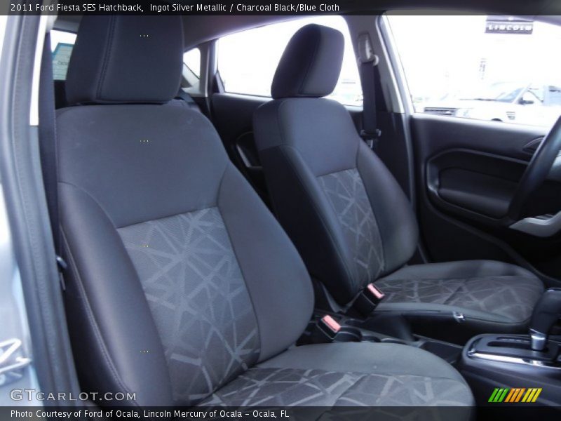 Ingot Silver Metallic / Charcoal Black/Blue Cloth 2011 Ford Fiesta SES Hatchback