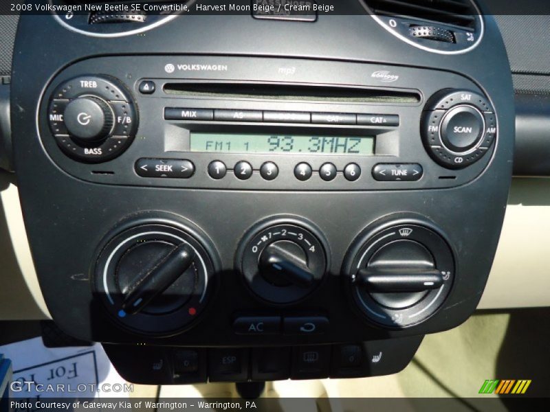 Harvest Moon Beige / Cream Beige 2008 Volkswagen New Beetle SE Convertible