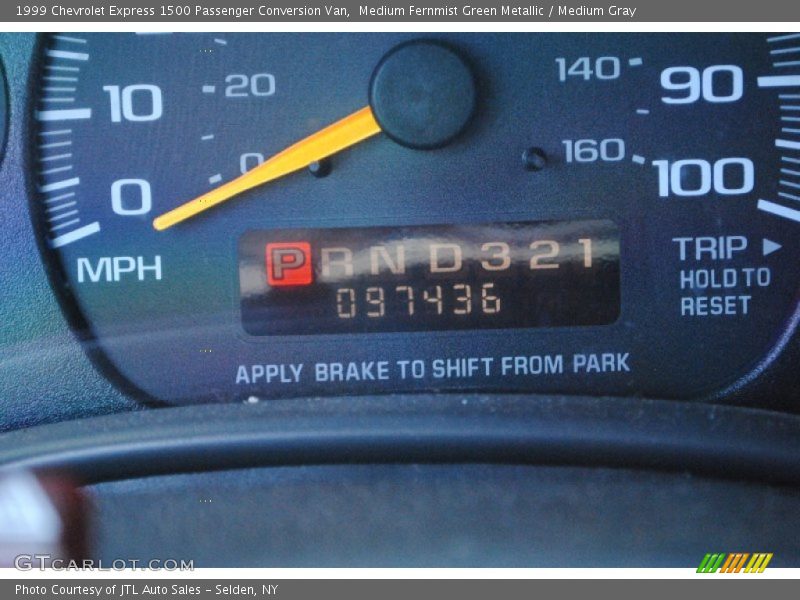 Medium Fernmist Green Metallic / Medium Gray 1999 Chevrolet Express 1500 Passenger Conversion Van