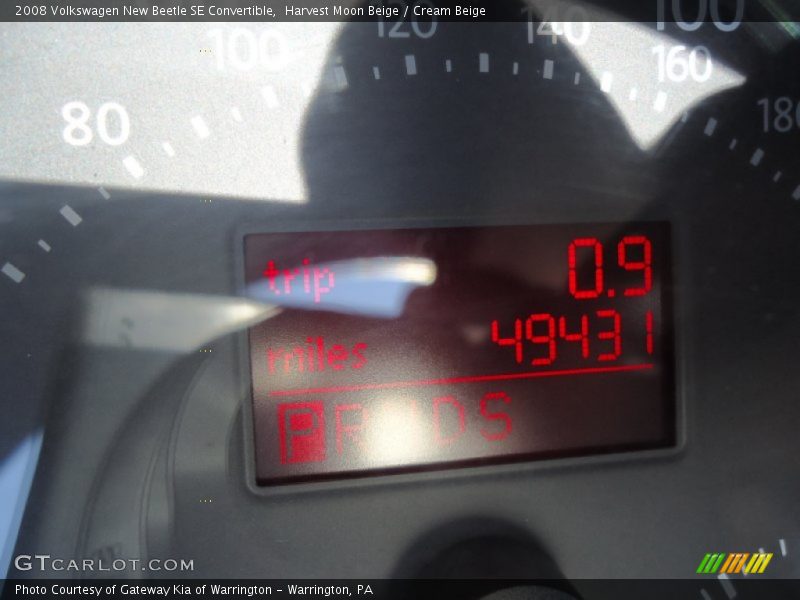 Harvest Moon Beige / Cream Beige 2008 Volkswagen New Beetle SE Convertible