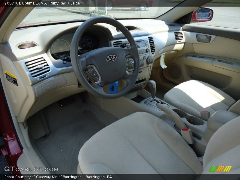 Ruby Red / Beige 2007 Kia Optima LX V6