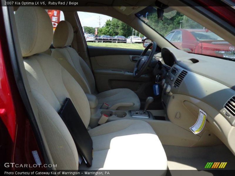Ruby Red / Beige 2007 Kia Optima LX V6