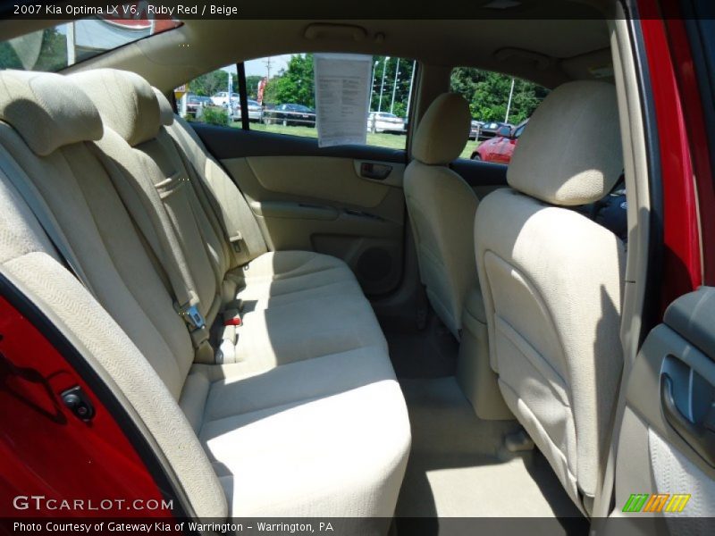 Ruby Red / Beige 2007 Kia Optima LX V6