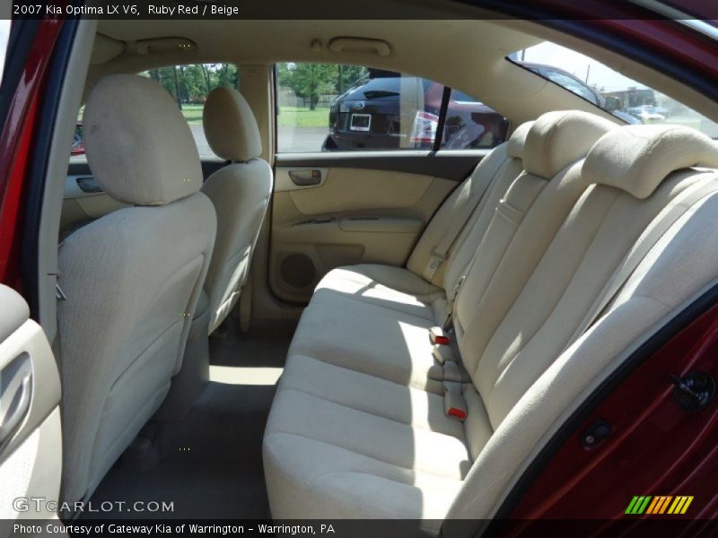 Ruby Red / Beige 2007 Kia Optima LX V6