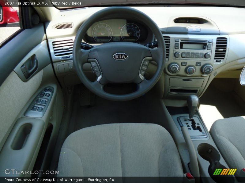 Ruby Red / Beige 2007 Kia Optima LX V6
