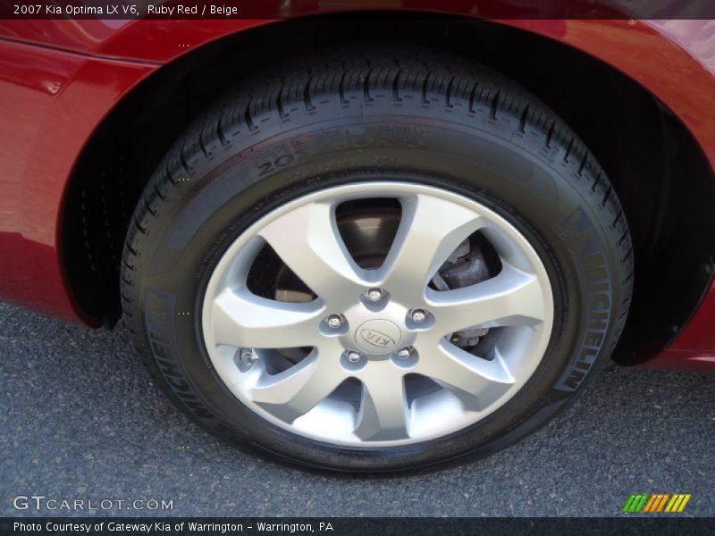 Ruby Red / Beige 2007 Kia Optima LX V6
