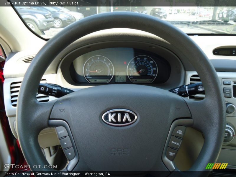 Ruby Red / Beige 2007 Kia Optima LX V6