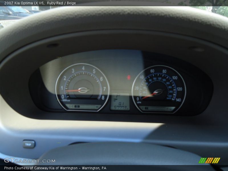 Ruby Red / Beige 2007 Kia Optima LX V6