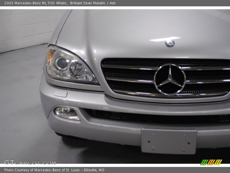 Brilliant Silver Metallic / Ash 2003 Mercedes-Benz ML 500 4Matic