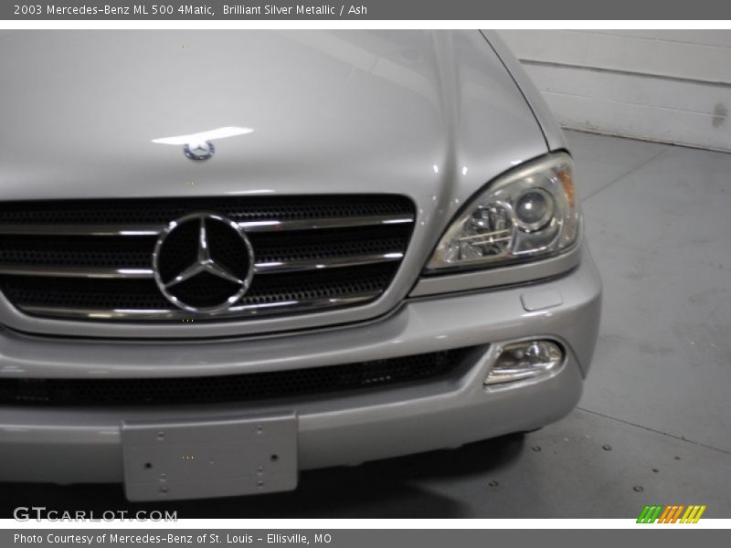 Brilliant Silver Metallic / Ash 2003 Mercedes-Benz ML 500 4Matic