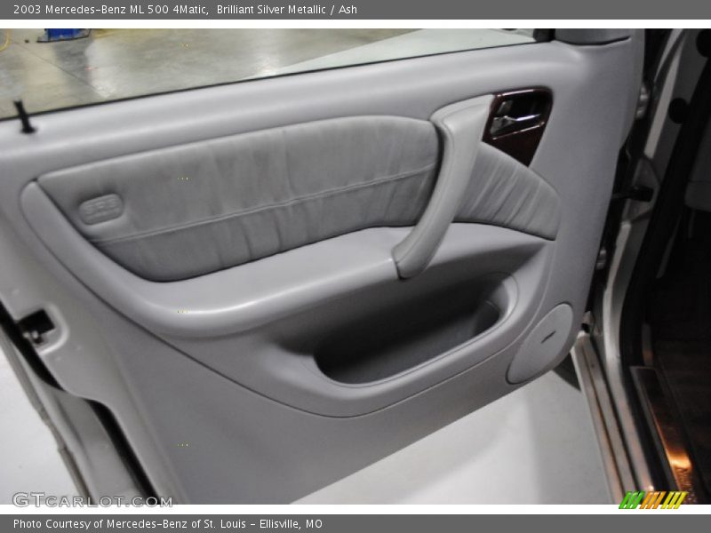 Brilliant Silver Metallic / Ash 2003 Mercedes-Benz ML 500 4Matic