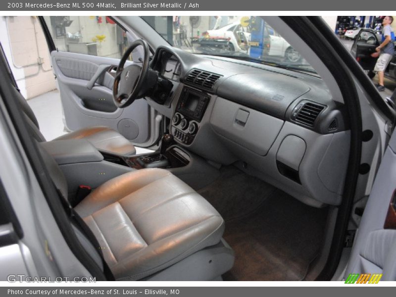 Brilliant Silver Metallic / Ash 2003 Mercedes-Benz ML 500 4Matic