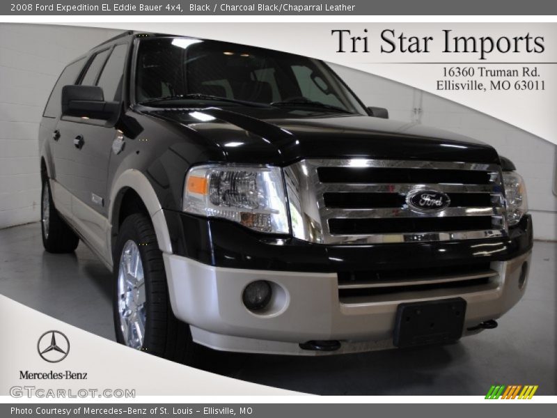Black / Charcoal Black/Chaparral Leather 2008 Ford Expedition EL Eddie Bauer 4x4