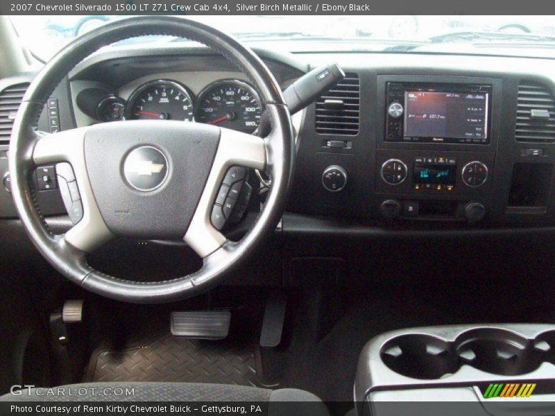 Silver Birch Metallic / Ebony Black 2007 Chevrolet Silverado 1500 LT Z71 Crew Cab 4x4