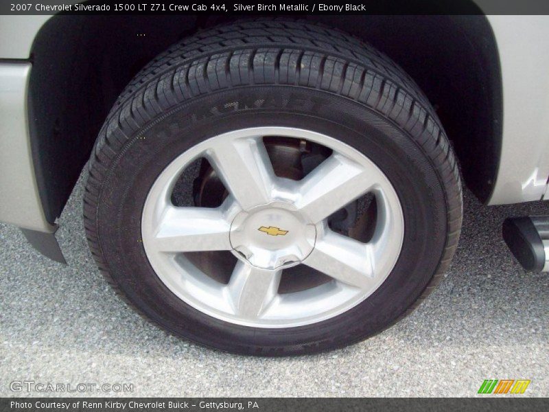 Silver Birch Metallic / Ebony Black 2007 Chevrolet Silverado 1500 LT Z71 Crew Cab 4x4