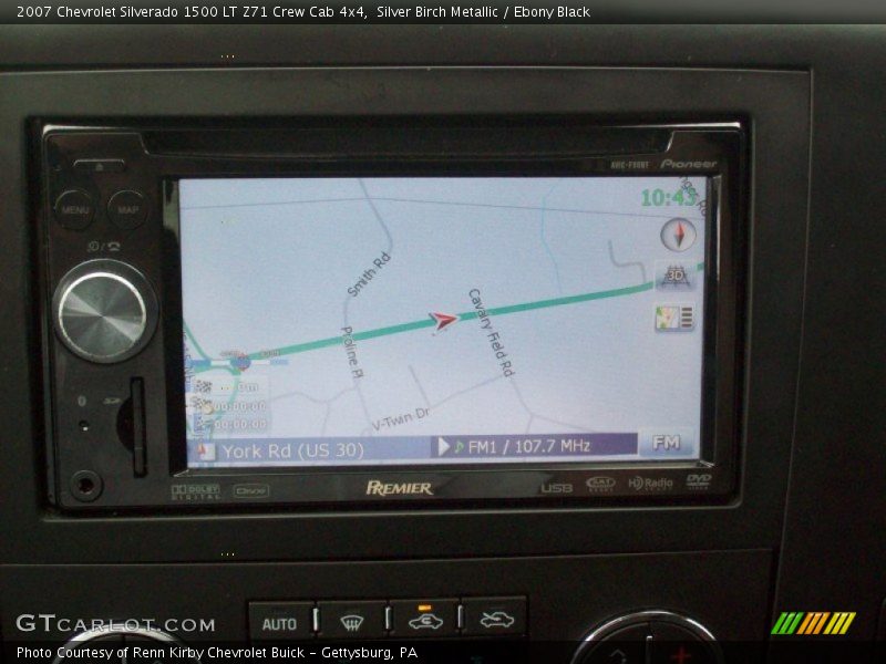 Silver Birch Metallic / Ebony Black 2007 Chevrolet Silverado 1500 LT Z71 Crew Cab 4x4