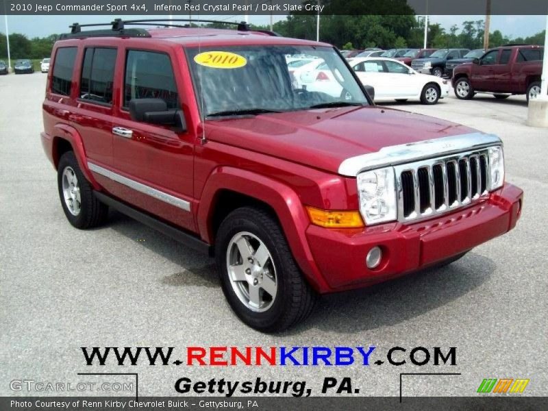 Inferno Red Crystal Pearl / Dark Slate Gray 2010 Jeep Commander Sport 4x4