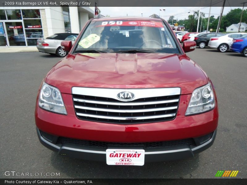Spicy Red / Gray 2009 Kia Borrego LX V6 4x4