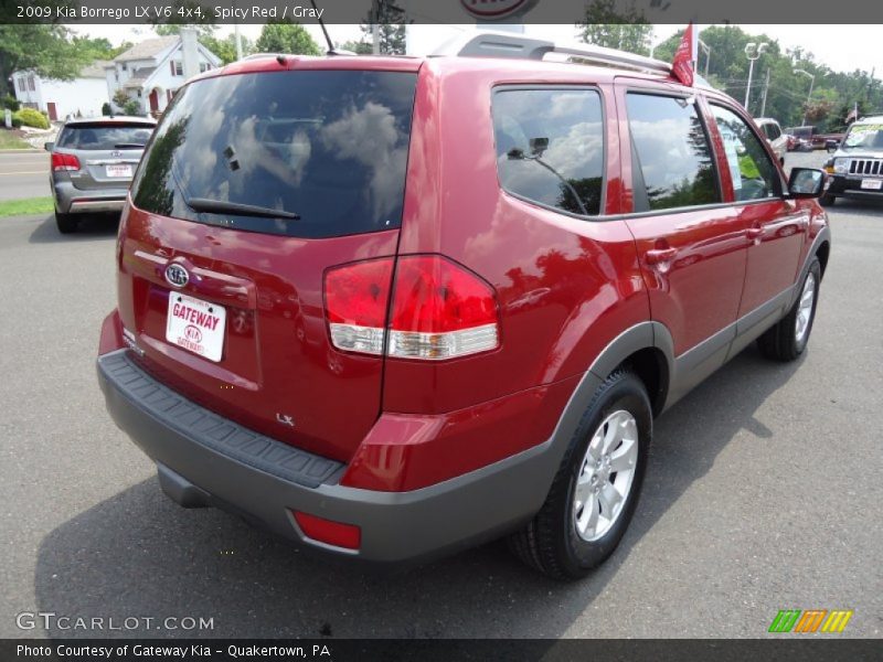 Spicy Red / Gray 2009 Kia Borrego LX V6 4x4