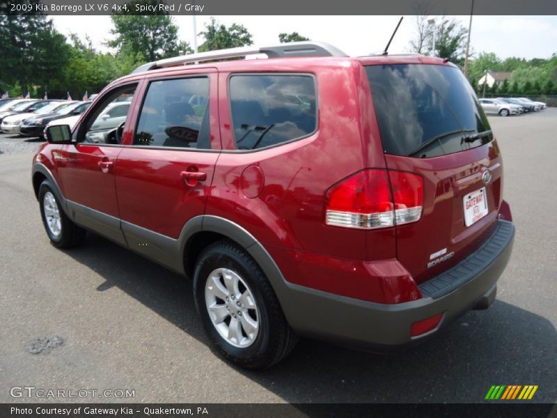 Spicy Red / Gray 2009 Kia Borrego LX V6 4x4