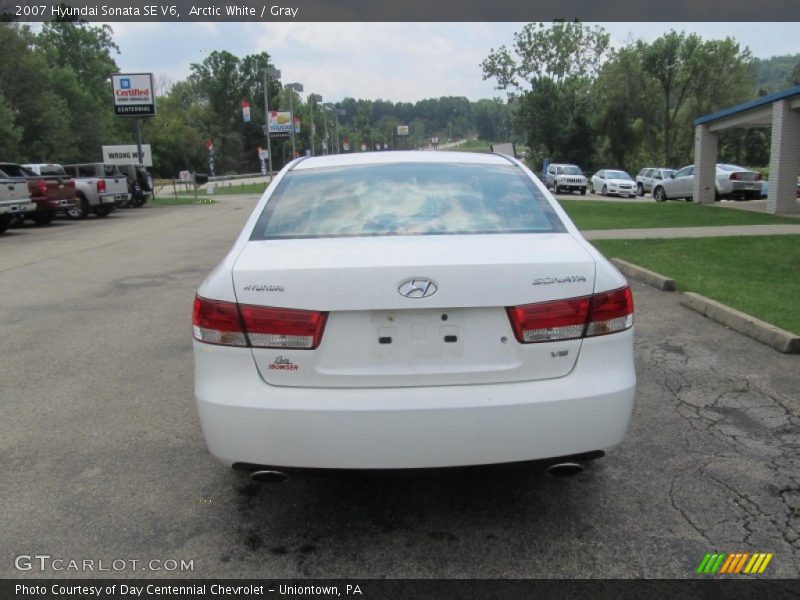 Arctic White / Gray 2007 Hyundai Sonata SE V6