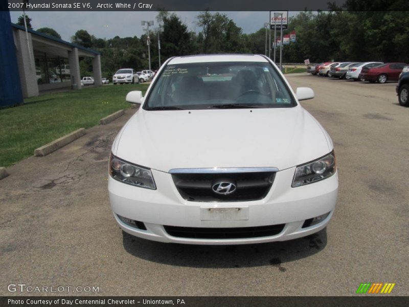 Arctic White / Gray 2007 Hyundai Sonata SE V6