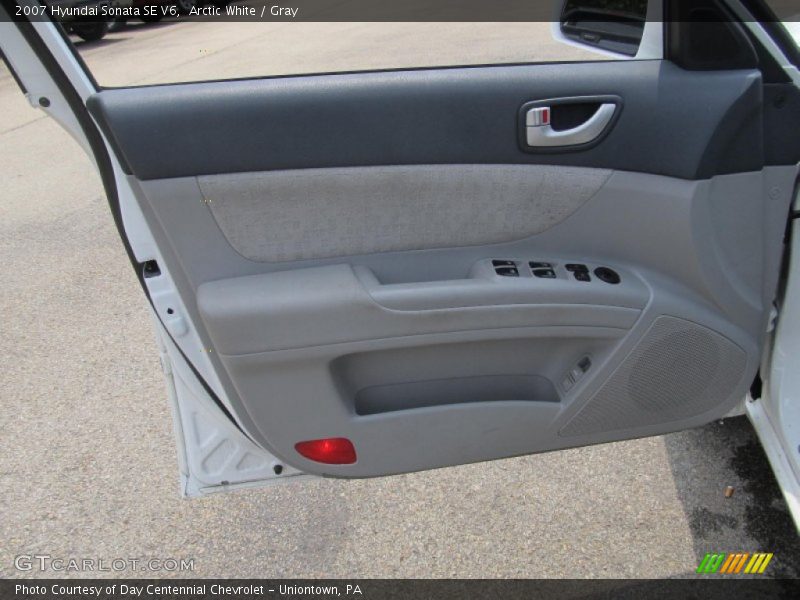 Arctic White / Gray 2007 Hyundai Sonata SE V6